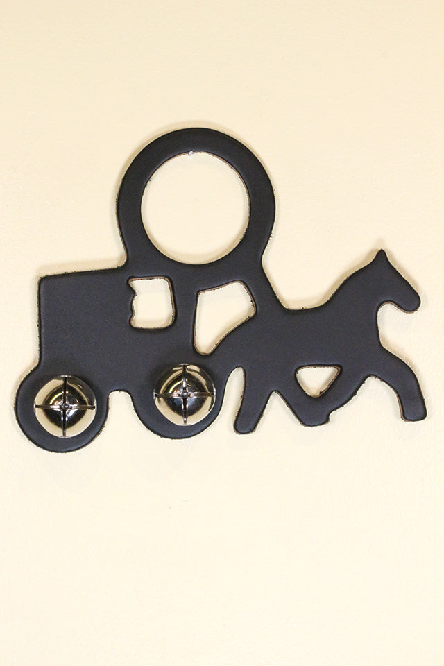 AMISH HORSE & BUGGY LEATHER Doorknob Bell - Unpainted
