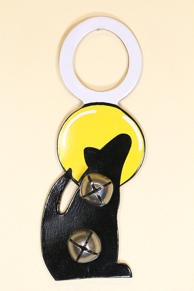 COYOTE - Hand-Painted Leather Doorknob Bell