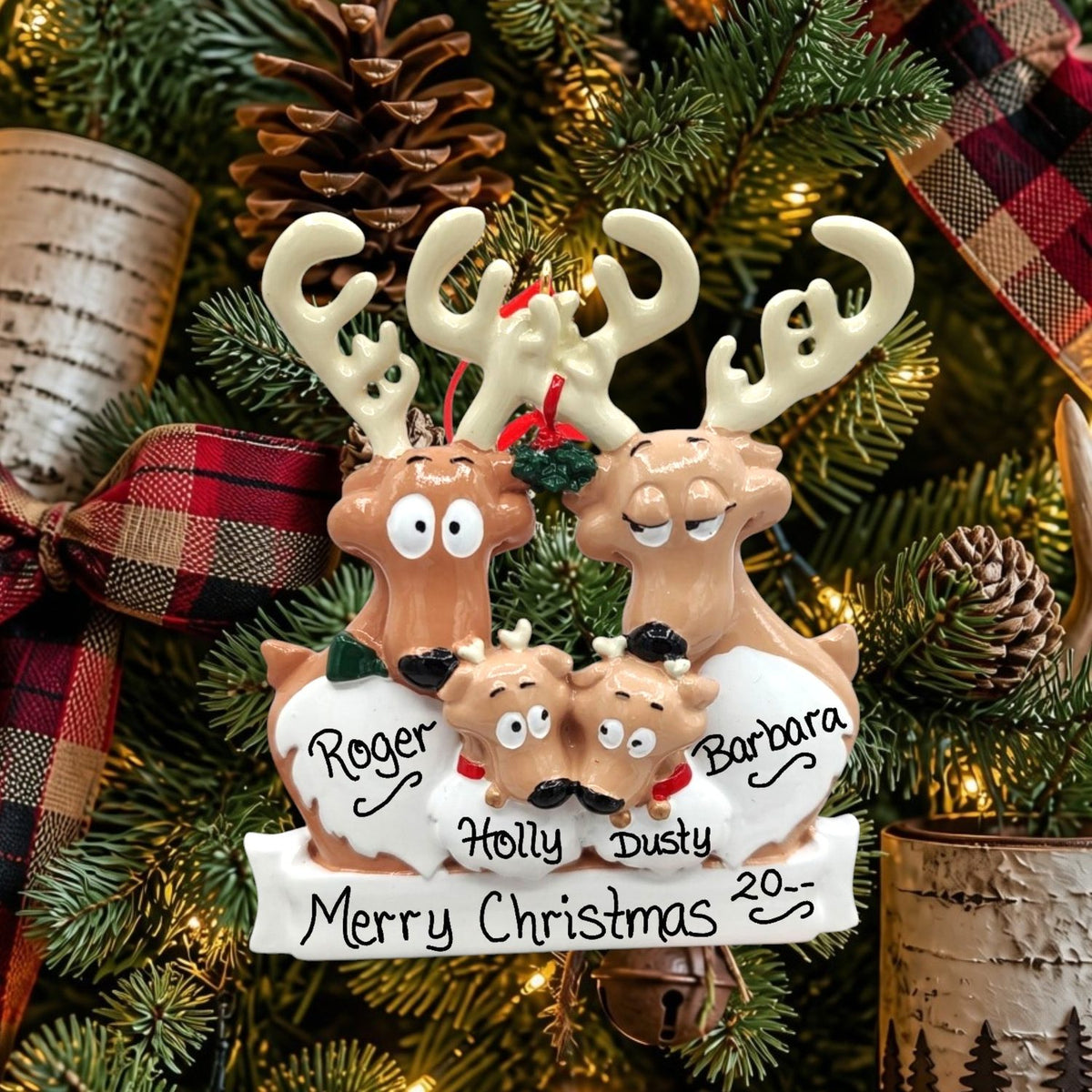 Reindeer Ornament (4 Names)