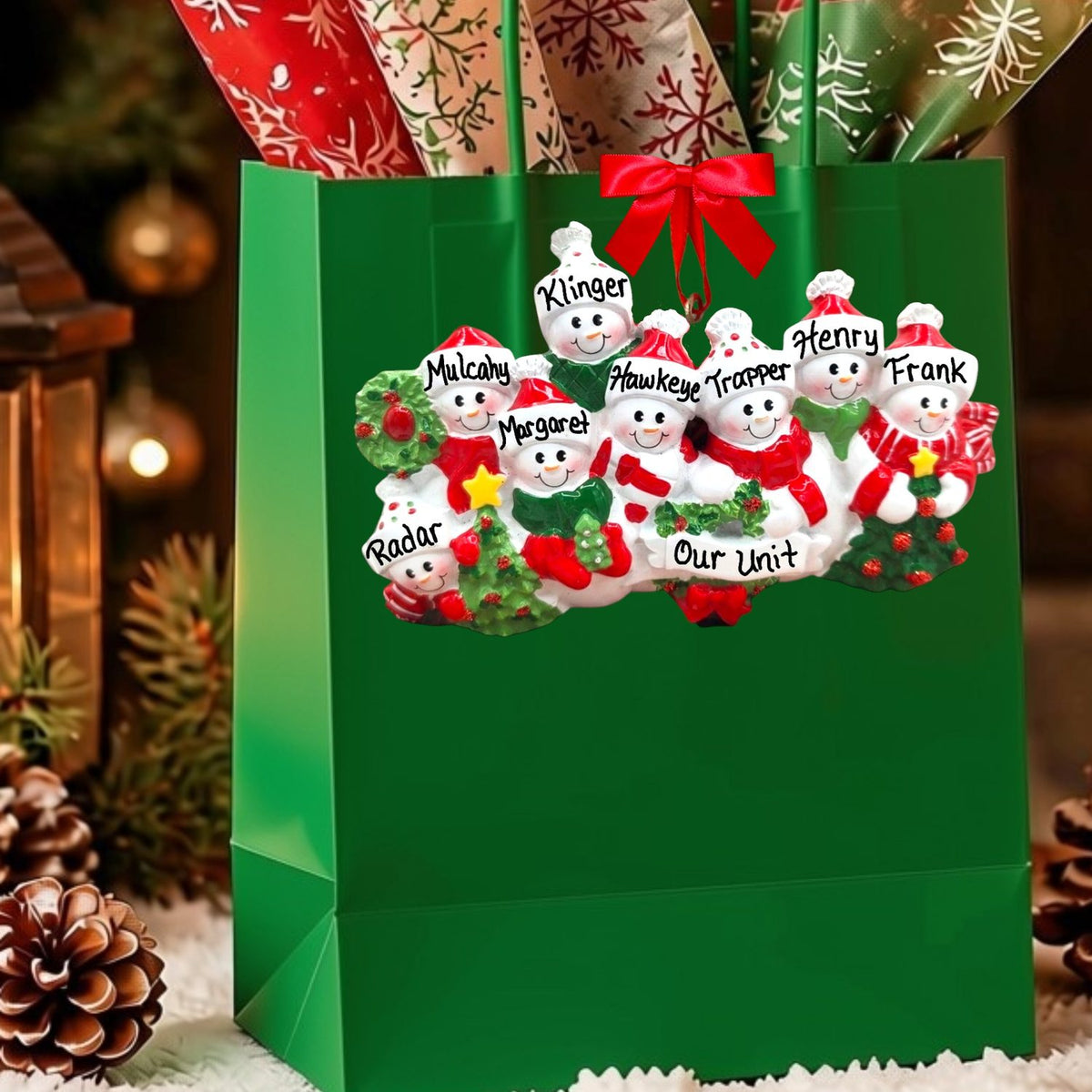 Snowpeople Ornament (8 Names)
