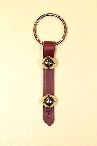2 Plated Bells on 8" Strap-Lg Ring Top