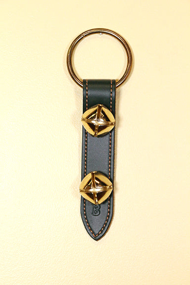 2 Plated Bells on Wide Stitched 8" Strap