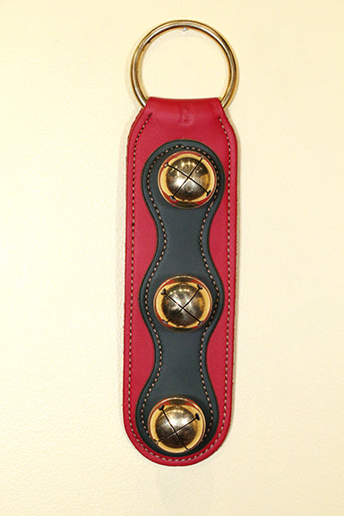 3 Solid Brass Moyer Bells on 2-Color Doorhanger