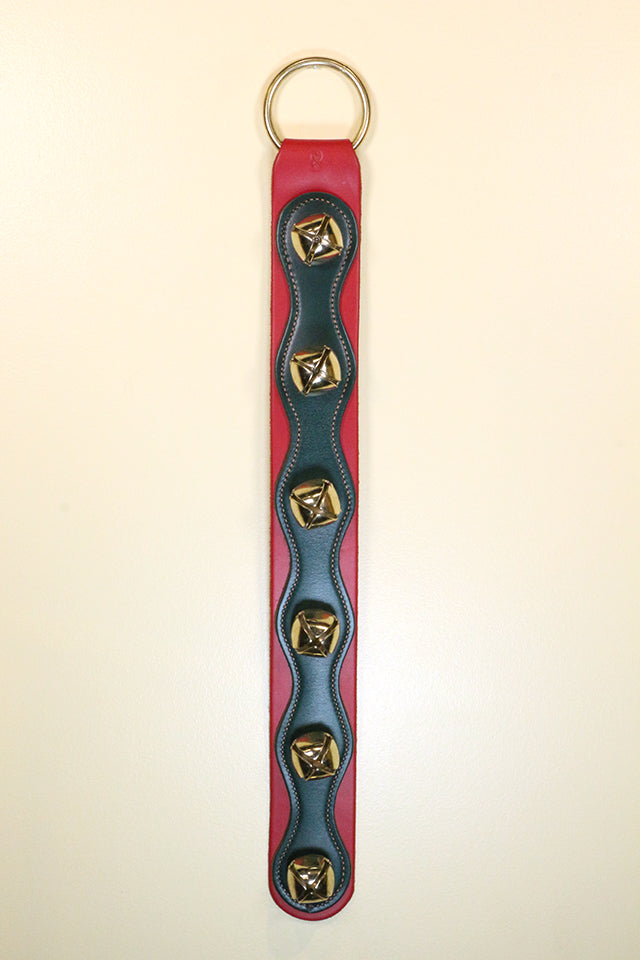 6 Brass-Plated Bells on 2-Color Doorhanger