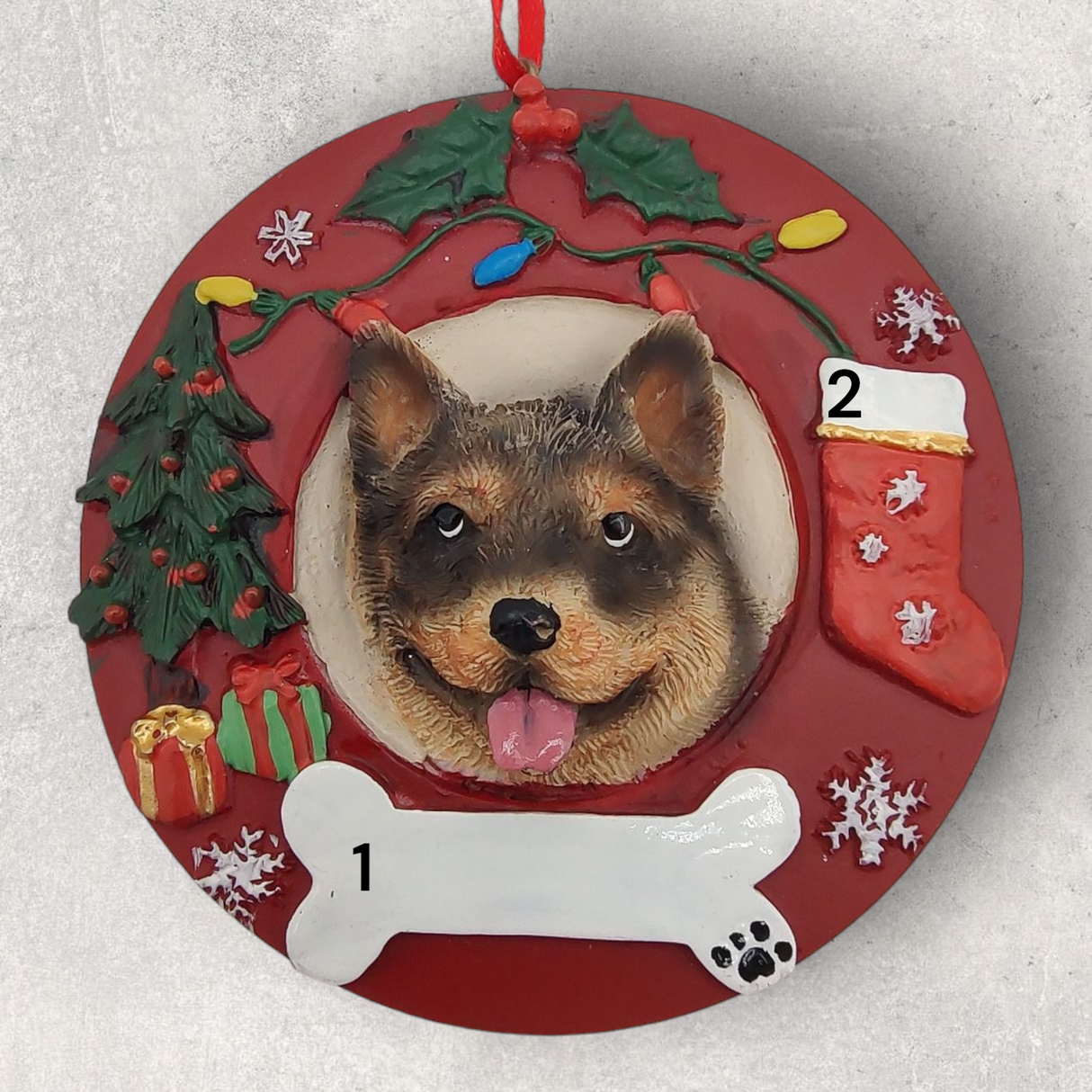 DOGS - AUSTRALIAN CATTLE DOG - Red Wreath