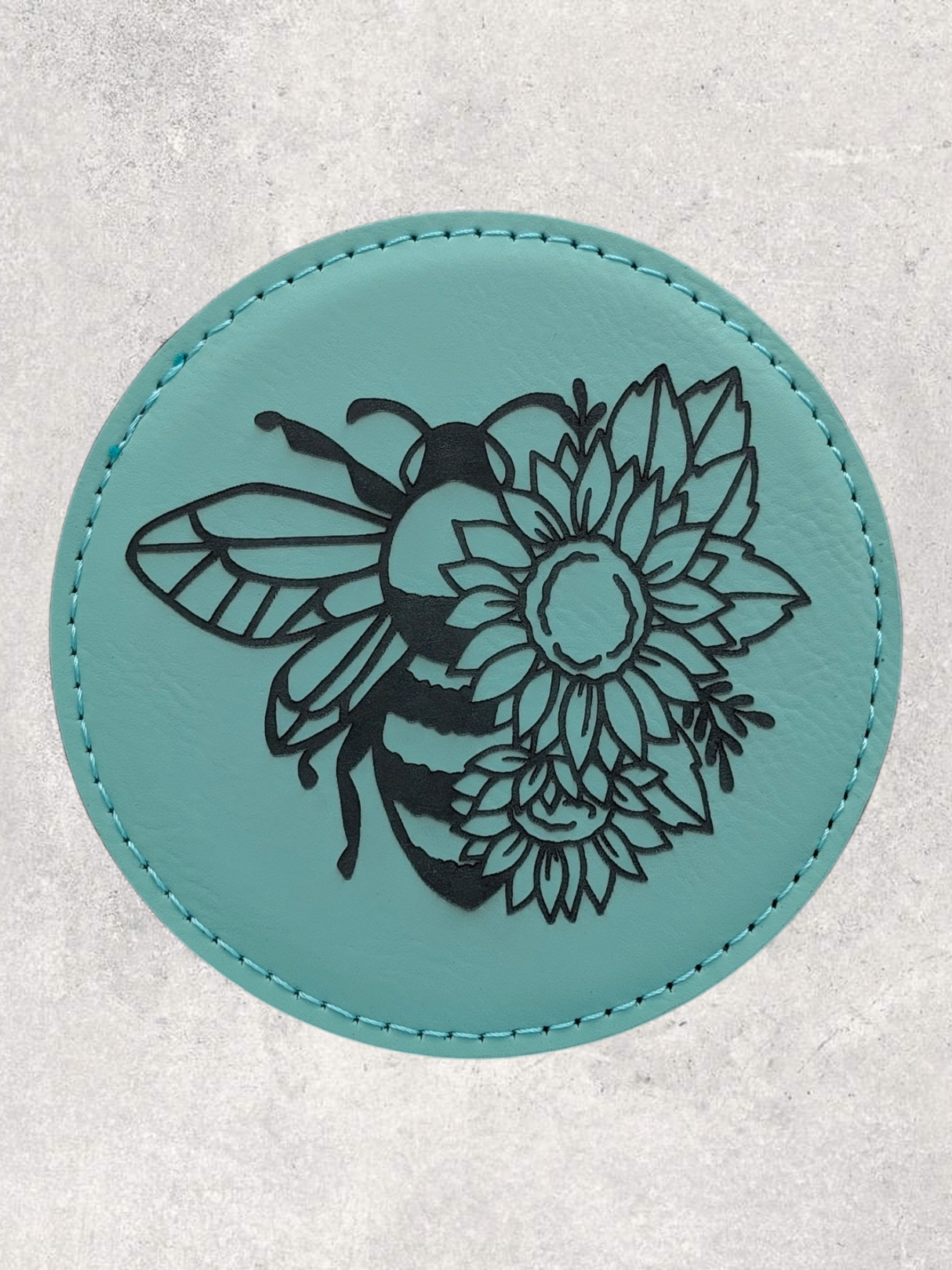 A COASTER SET - BUGS & BLOOMS - TEAL