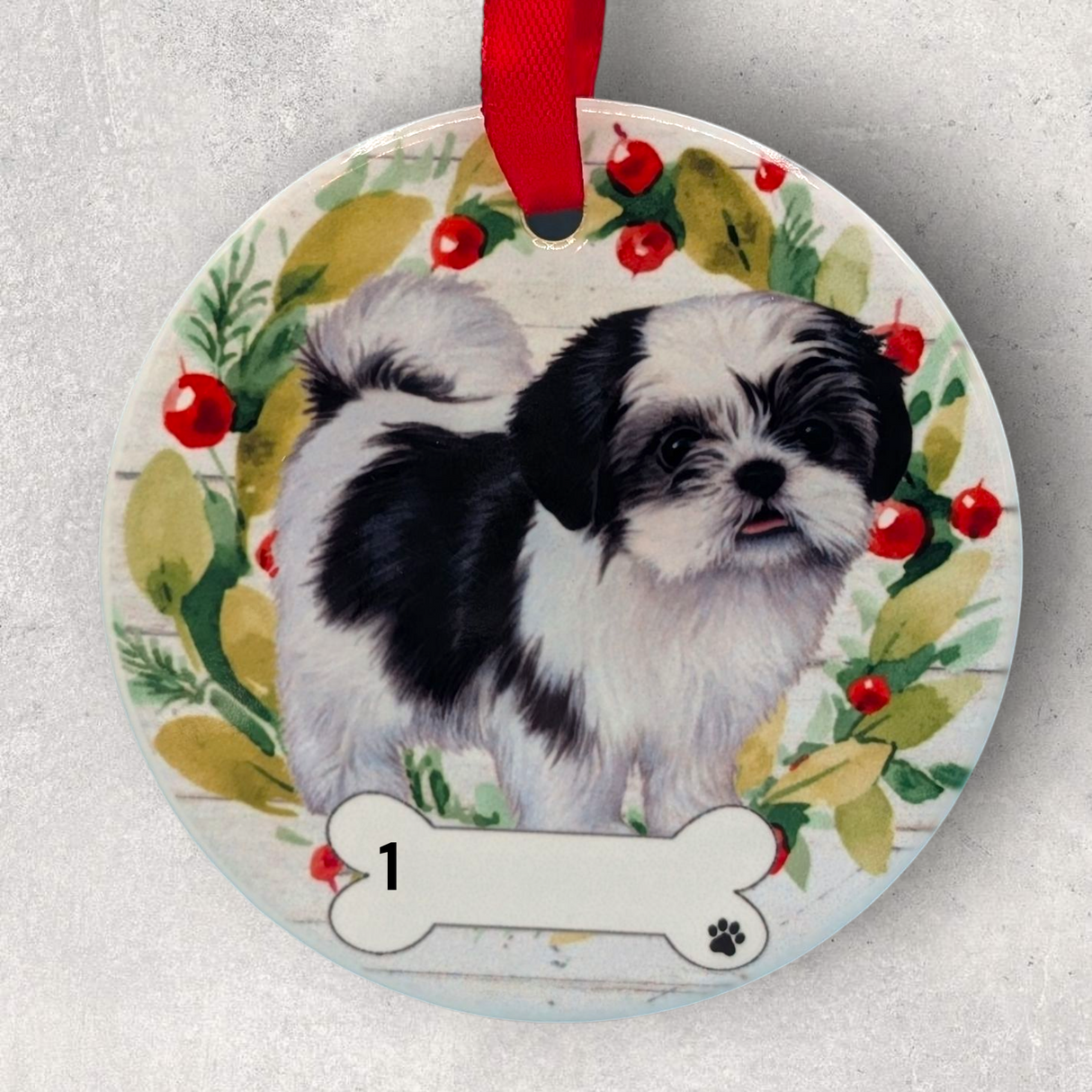 DOGS - SHIH TZU - BLACK & WHITE - FULL BODY - Disc