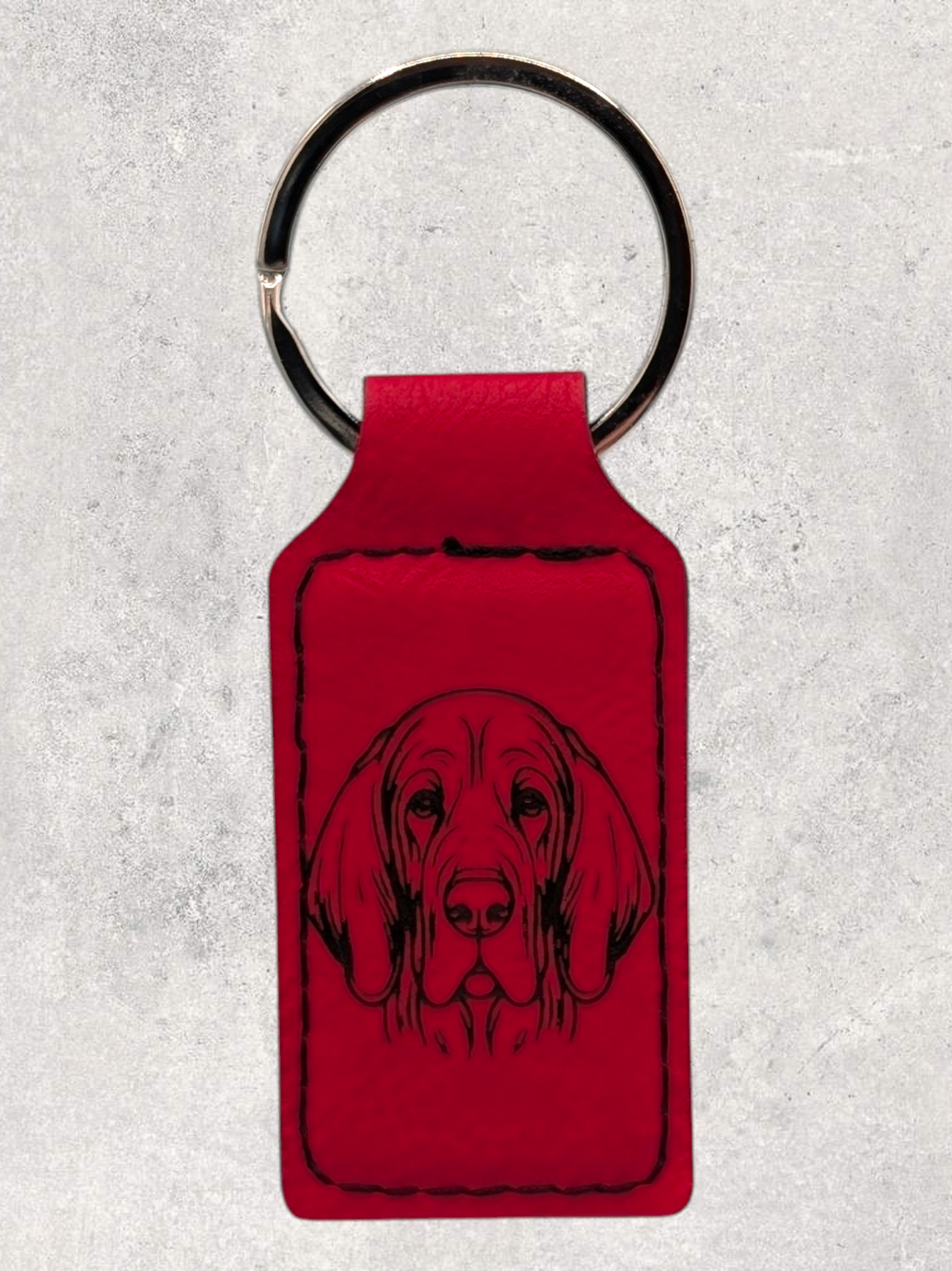 KEYCHAIN - BLOODHOUND - Leatherette - Personalizable