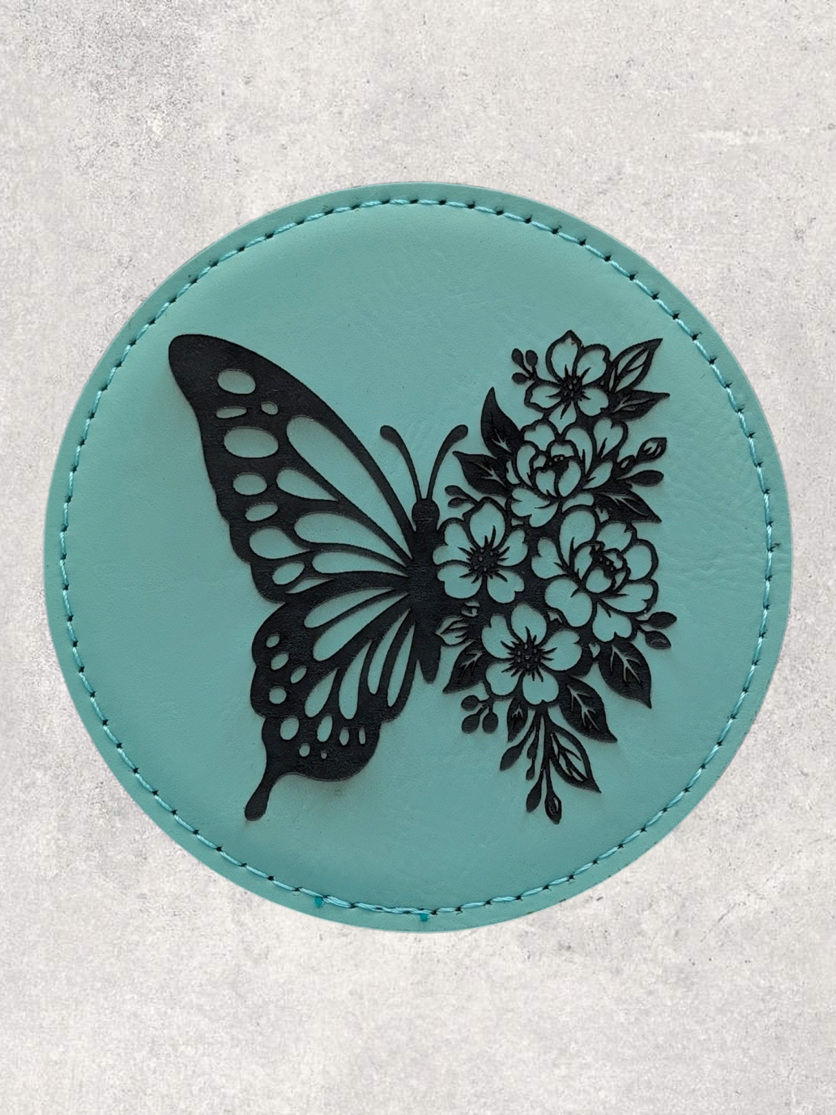 A COASTER SET - BUGS & BLOOMS - TEAL