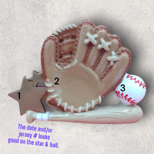 BASEBALL GLOVE & BAT Ornament
