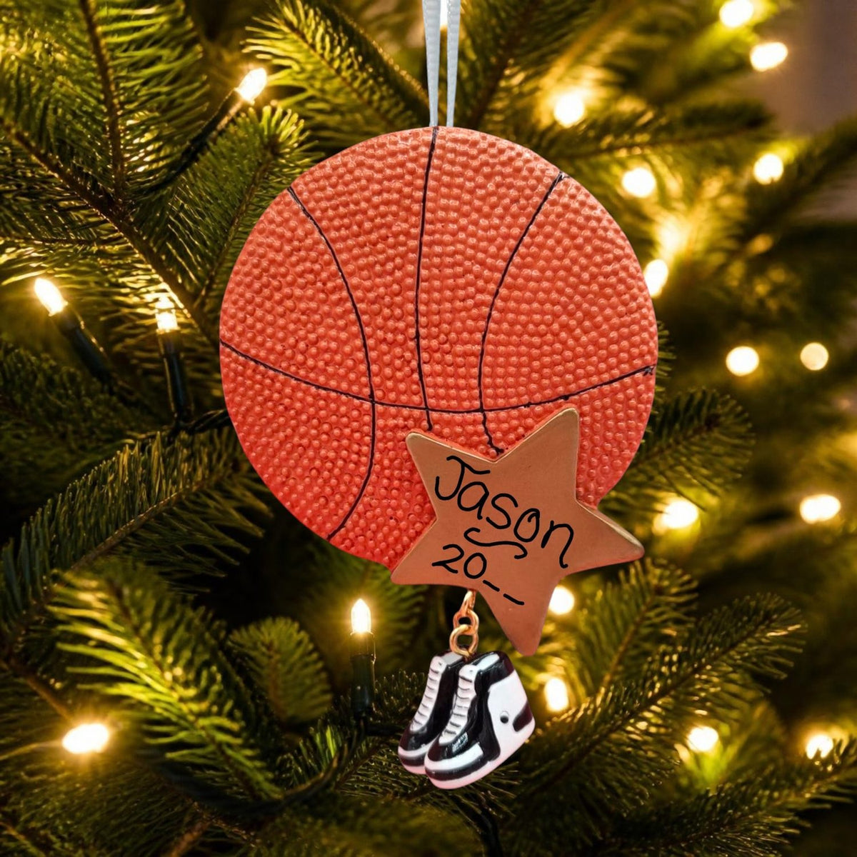 Basketball Gold Star Ornament