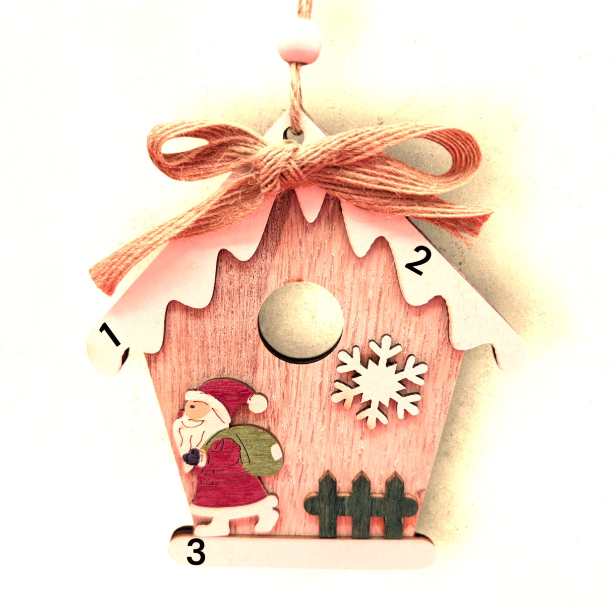 BIRDHOUSE with SANTA Ornament