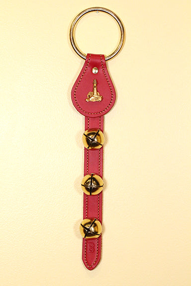 LIGHTHOUSE CHARM above 3 Bells on Leather Strap