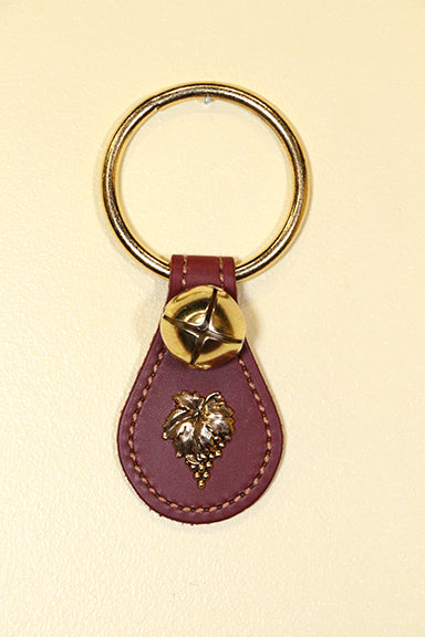 GRAPES CHARM on Leather Teardrop - 1 Bell
