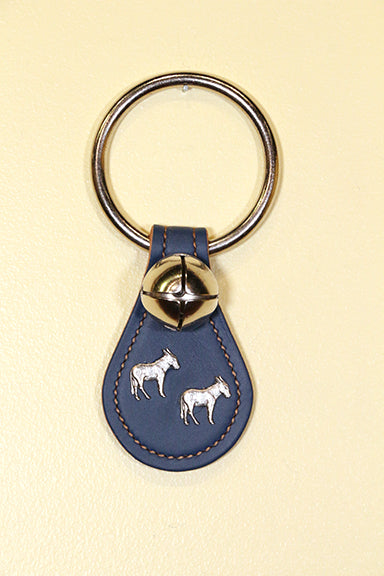 DONKEY CHARMS (2) on Leather Teardrop - 1 Bell