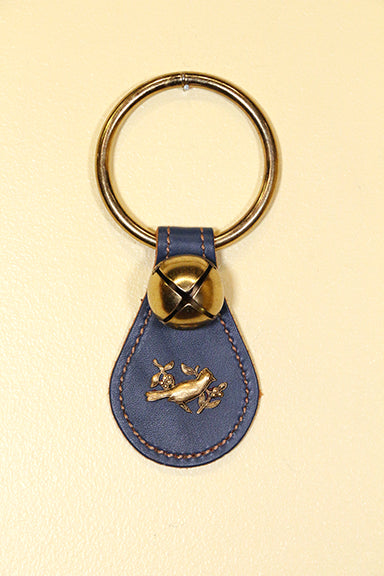 BIRDS - CARDINAL CHARM on Leather Teardrop - 1 Bell
