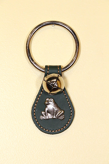 FROG CHARM on Leather Teardrop - 1 Bell