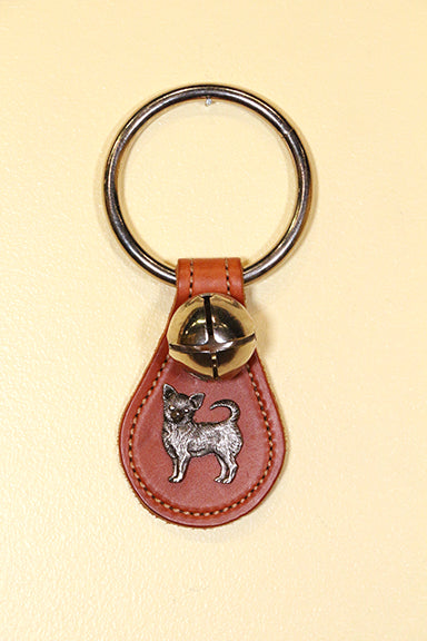 CHIHUAHUA CHARM on Leather Teardrop - 1 Bell