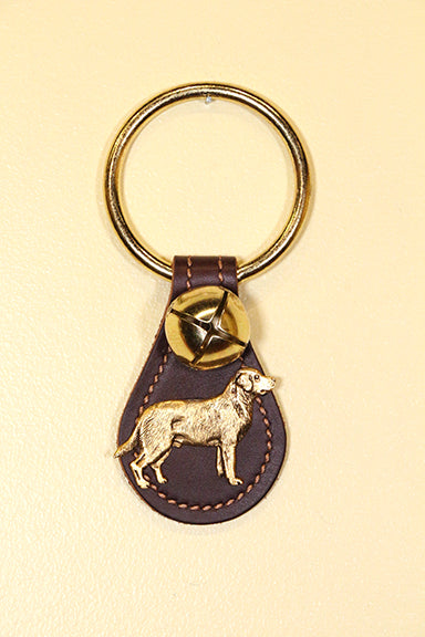 LABRADOR RETRIEVER CHARM on Leather Teardrop - 1 Bell