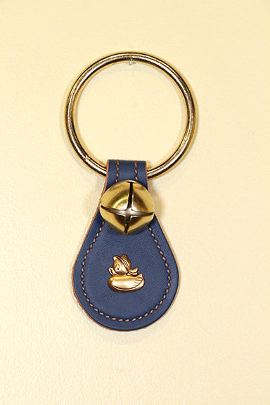 DUCK (WHIMSICAL) CHARM on Leather Teardrop - 1 Bell