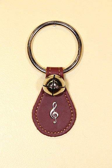 MUSIC - (G CLEF) CHARM on Leather Teardrop - 1 Bell