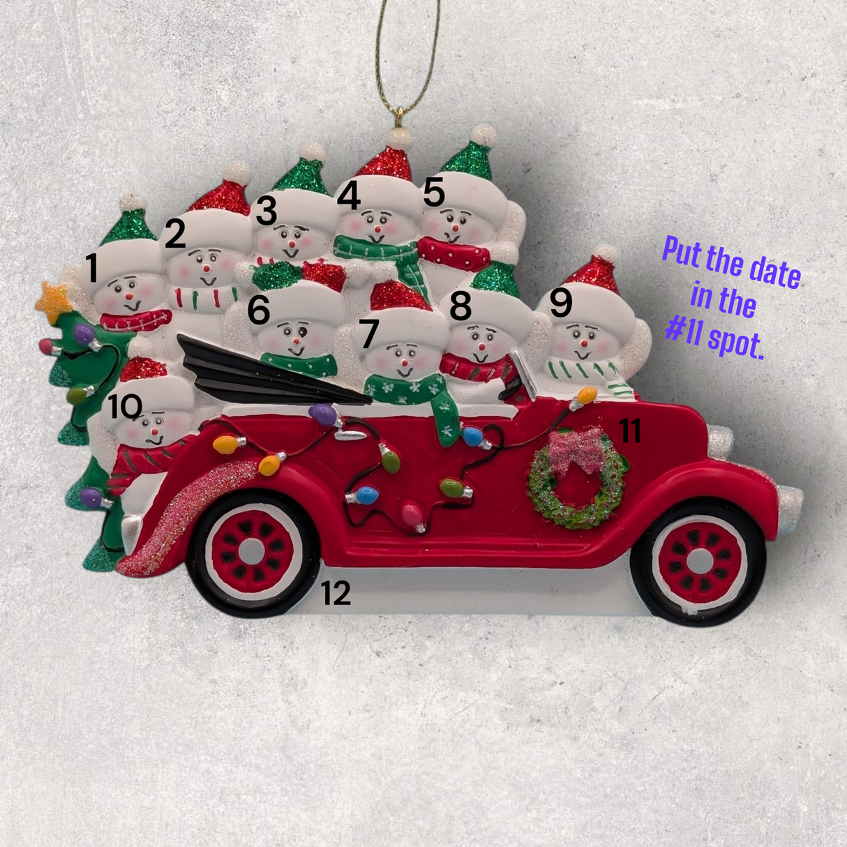 10 PASSENGERS in ANTIQUE CAR Ornament