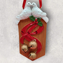 SLED Ornament - with 2 DOVES