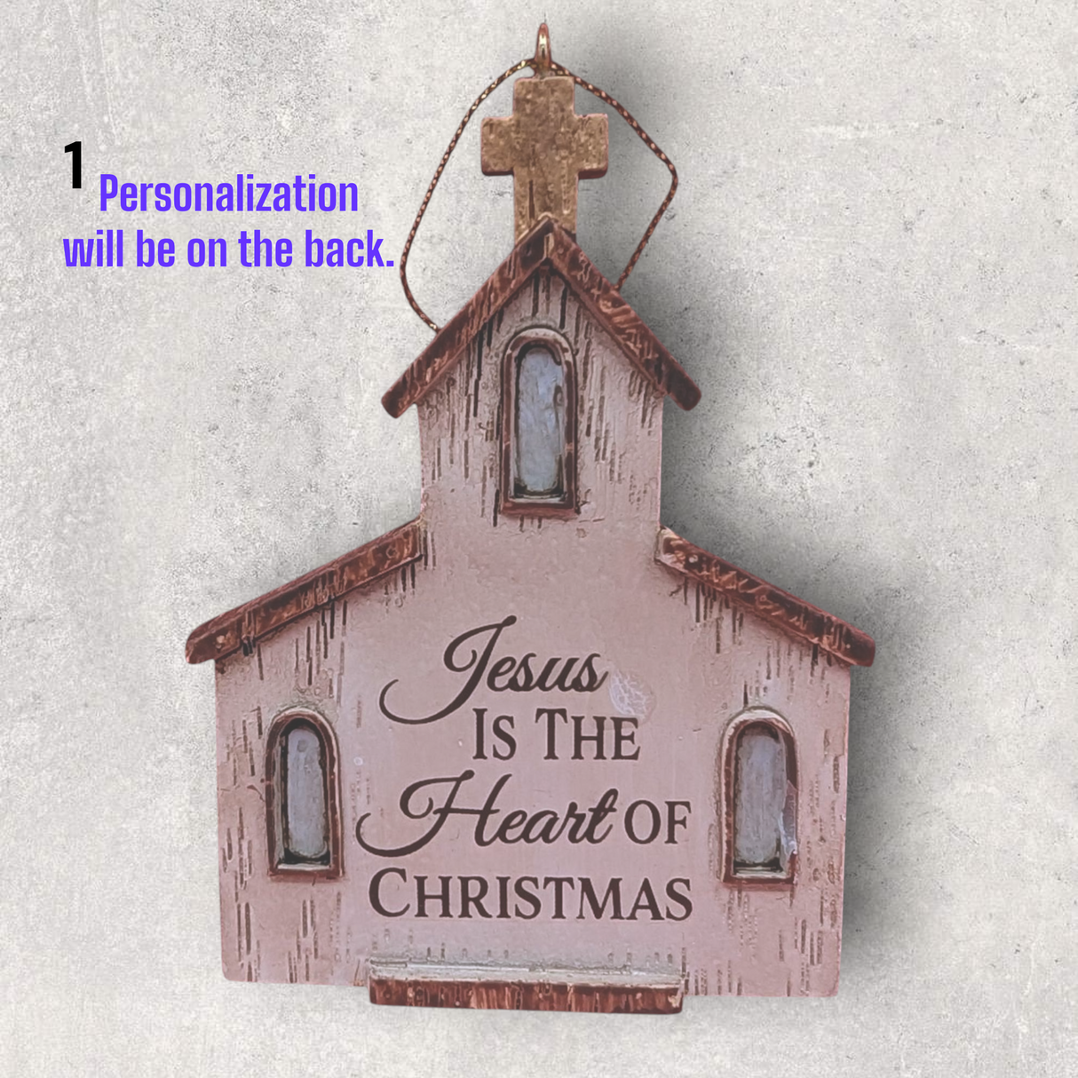 CHURCH - JESUS is the Heart of CHRISTMAS Ornament