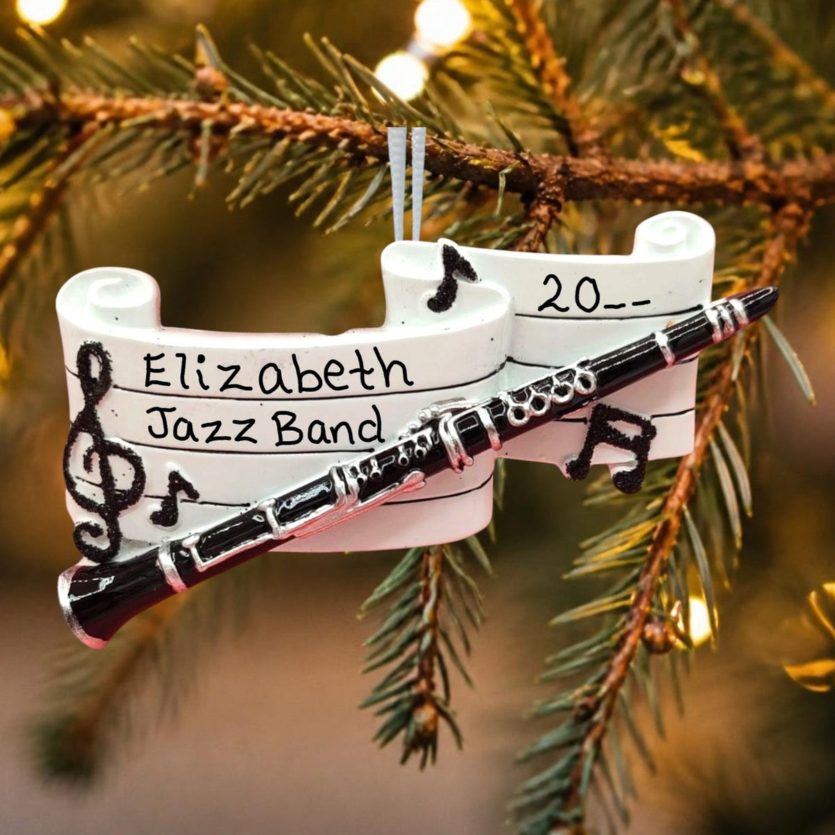 Clarinet on Music Ornament