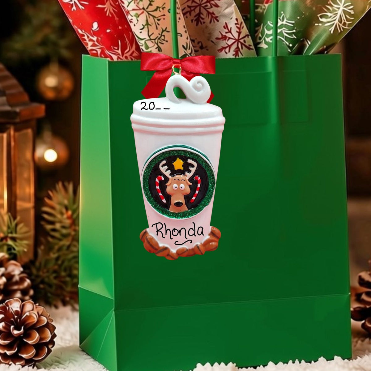 COFFEE- STAR "BUCK" CUP Ornament