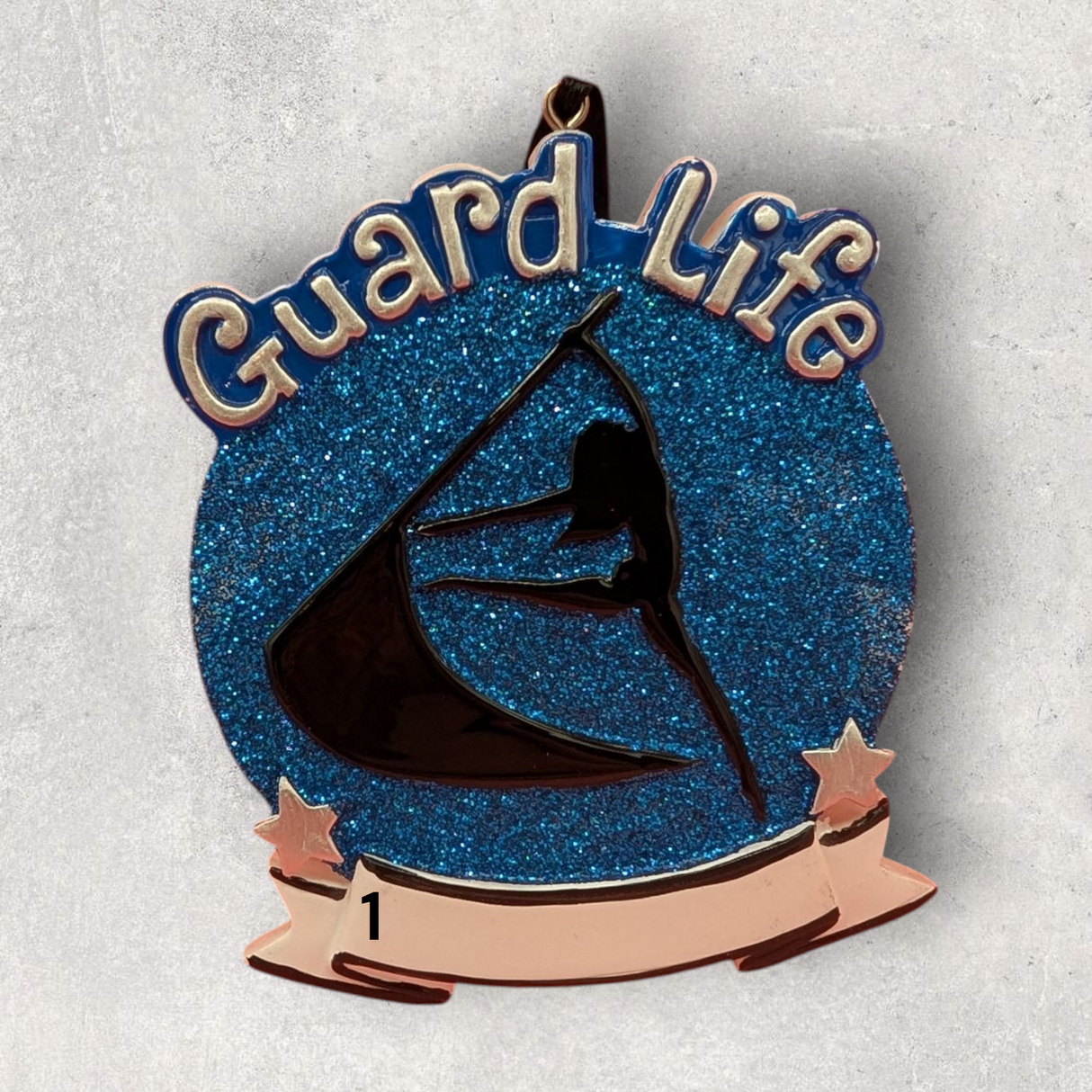 COLORGUARD Ornament - BLUE GLITTER