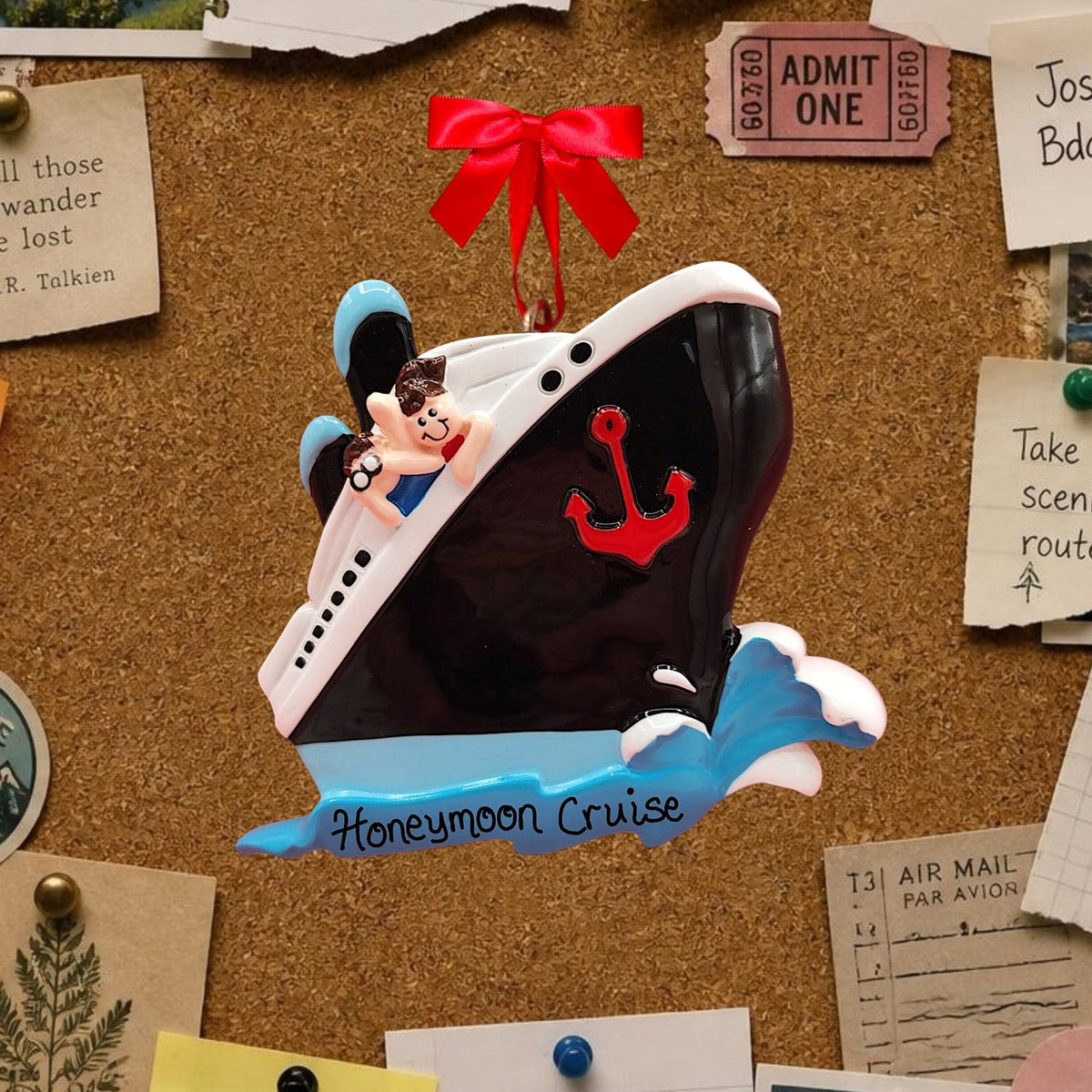 CRUISE SHIP Ornament - BLACK