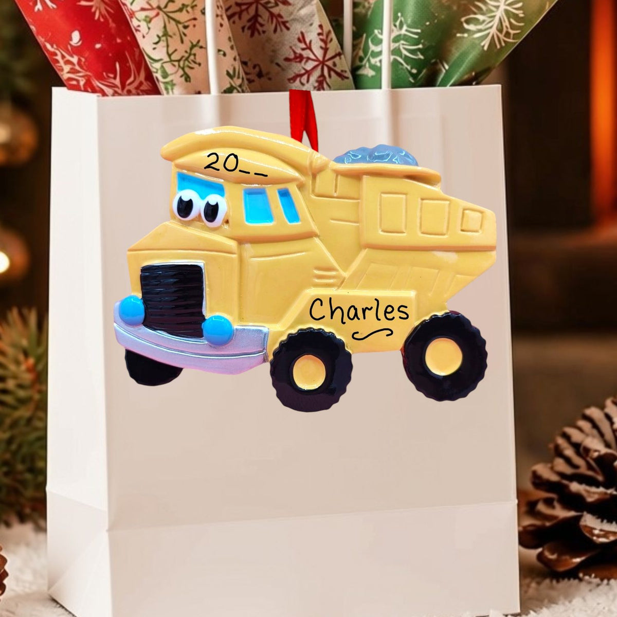 Whimsical Dump Truck Ornament