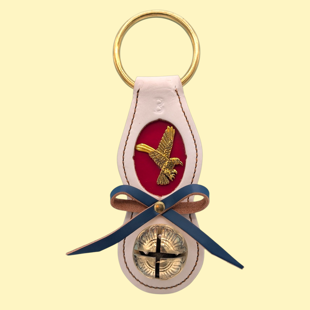 EAGLE CHARM on 2-Color Doorhanger - Solid Brass Belsnickel Bell