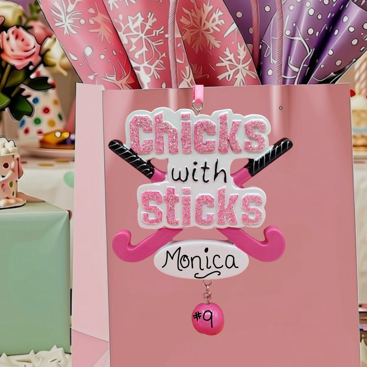 Field Hockey Ornament - Chicks With Sticks