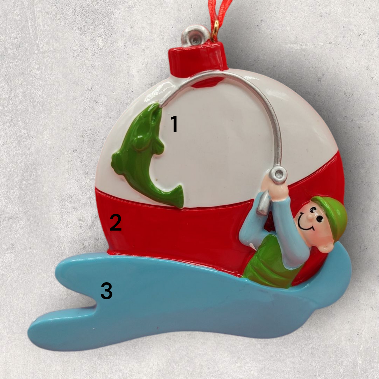 FISHING Ornament - LANDING A CATCH / GIANT BOBBER