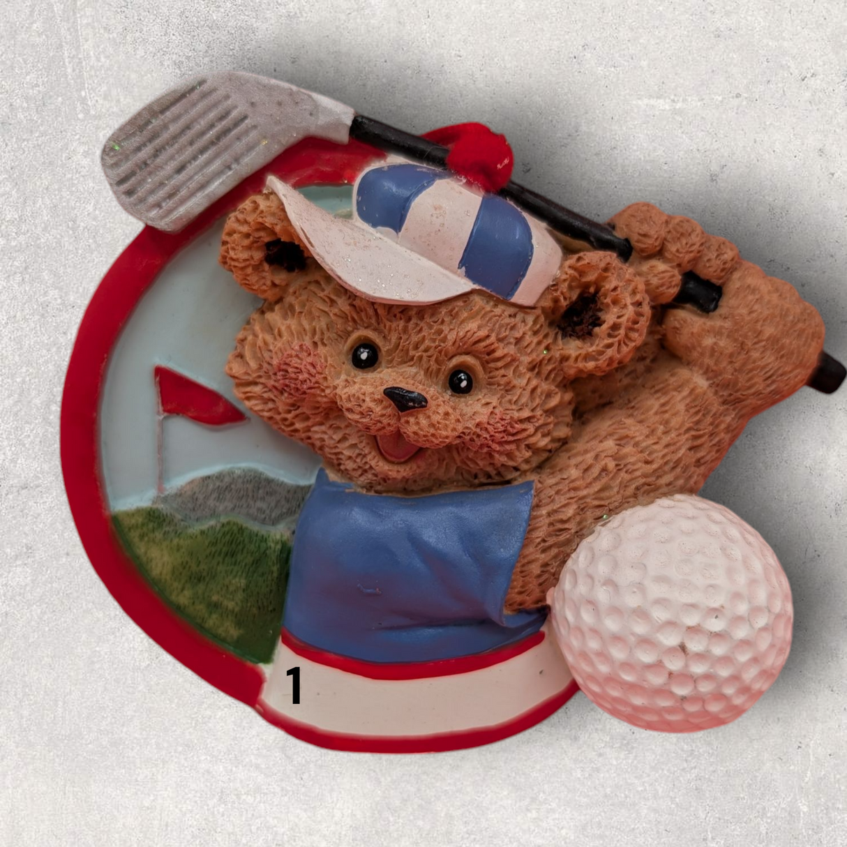 GOLFER BEAR Ornament