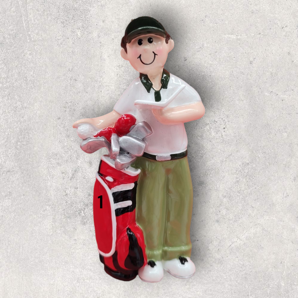 GOLFER with BAG Ornament