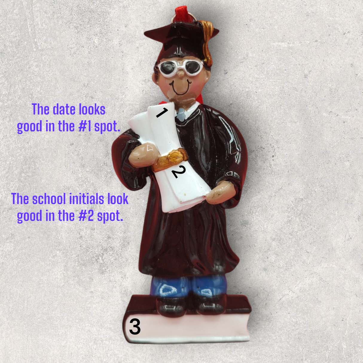 GRADUATION Ornament - MALE - DARK SKIN