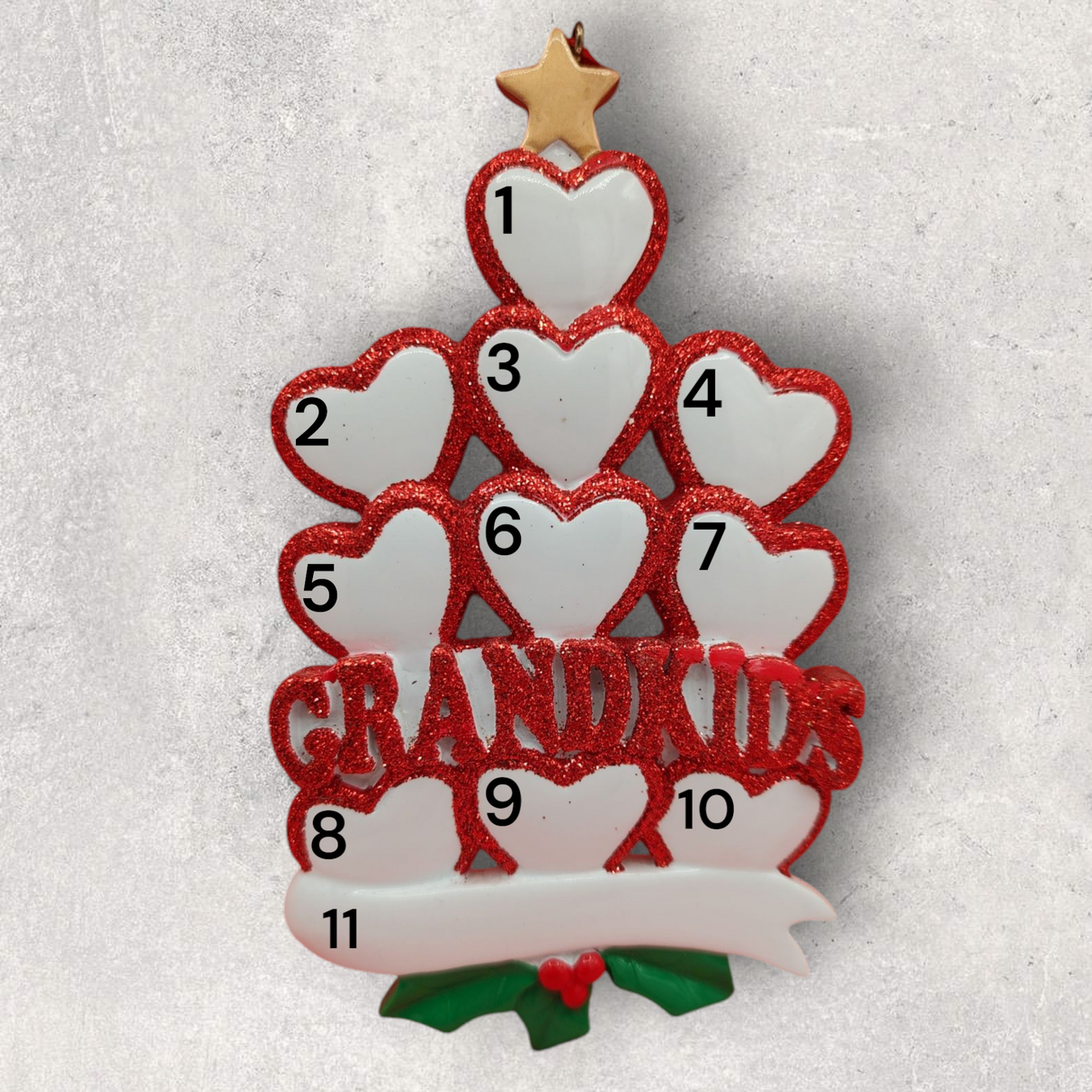 10 GRANDKIDS Ornaments
