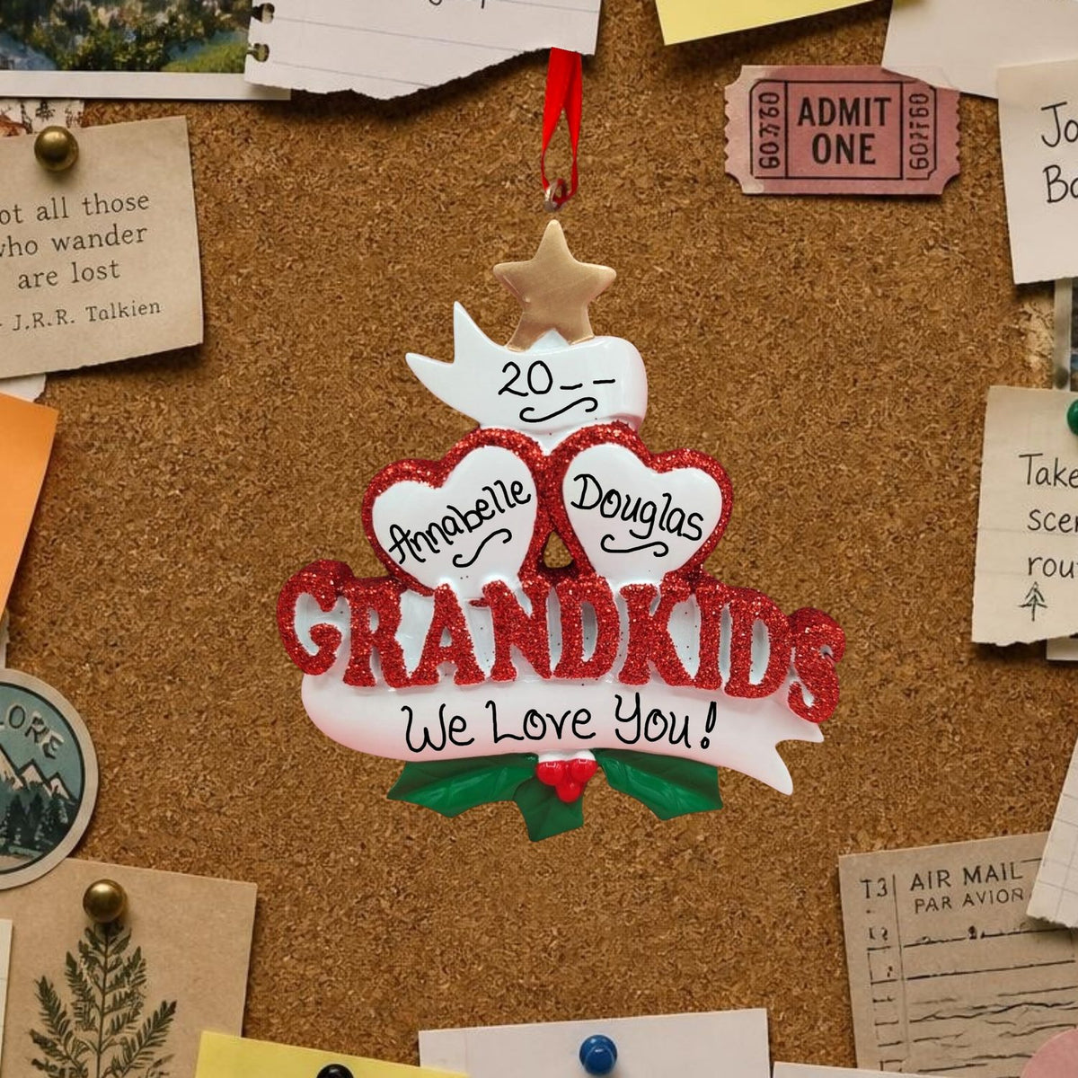 Grandkids Ornament (2 Names)