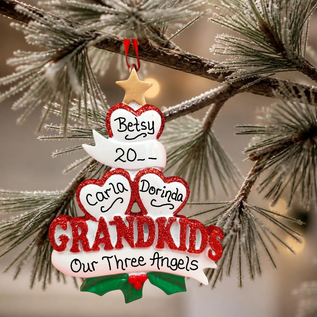 Grandkids Ornament (3 Names)