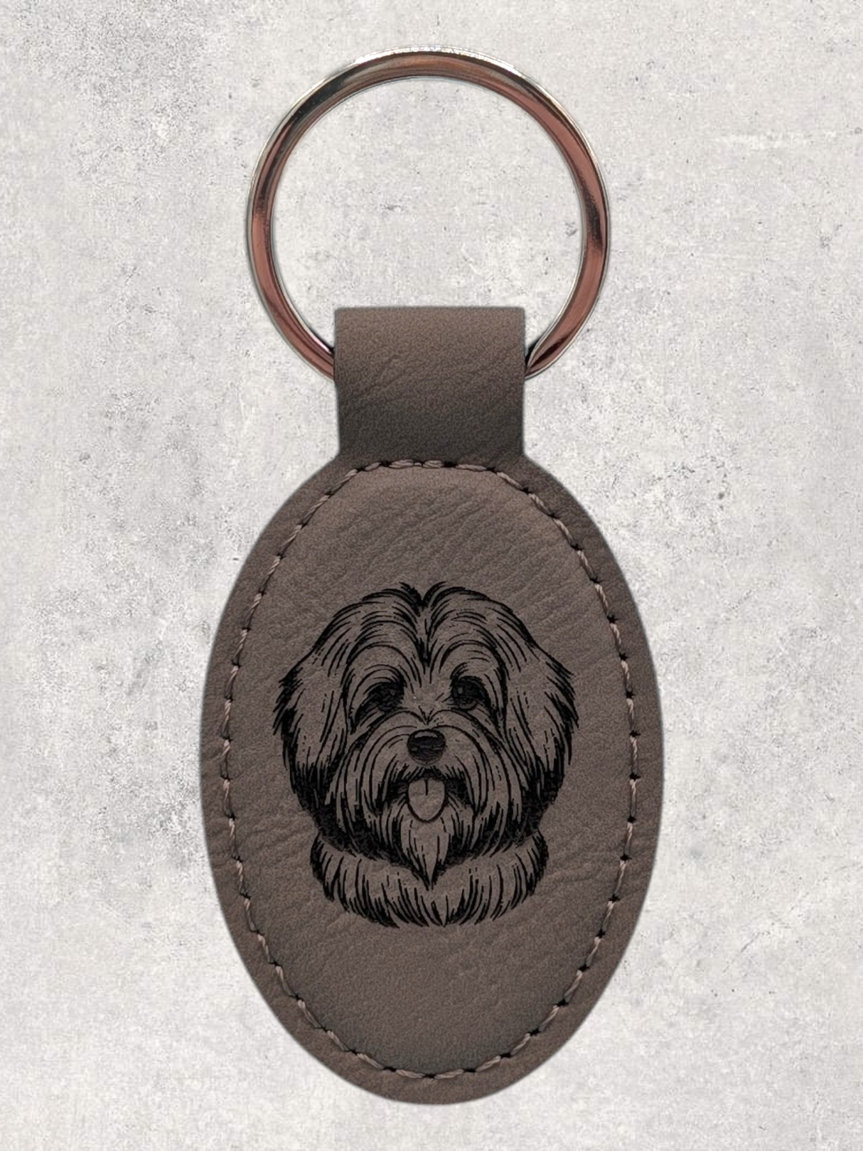 KEYCHAIN - HAVANESE - Leatherette - Personalizable