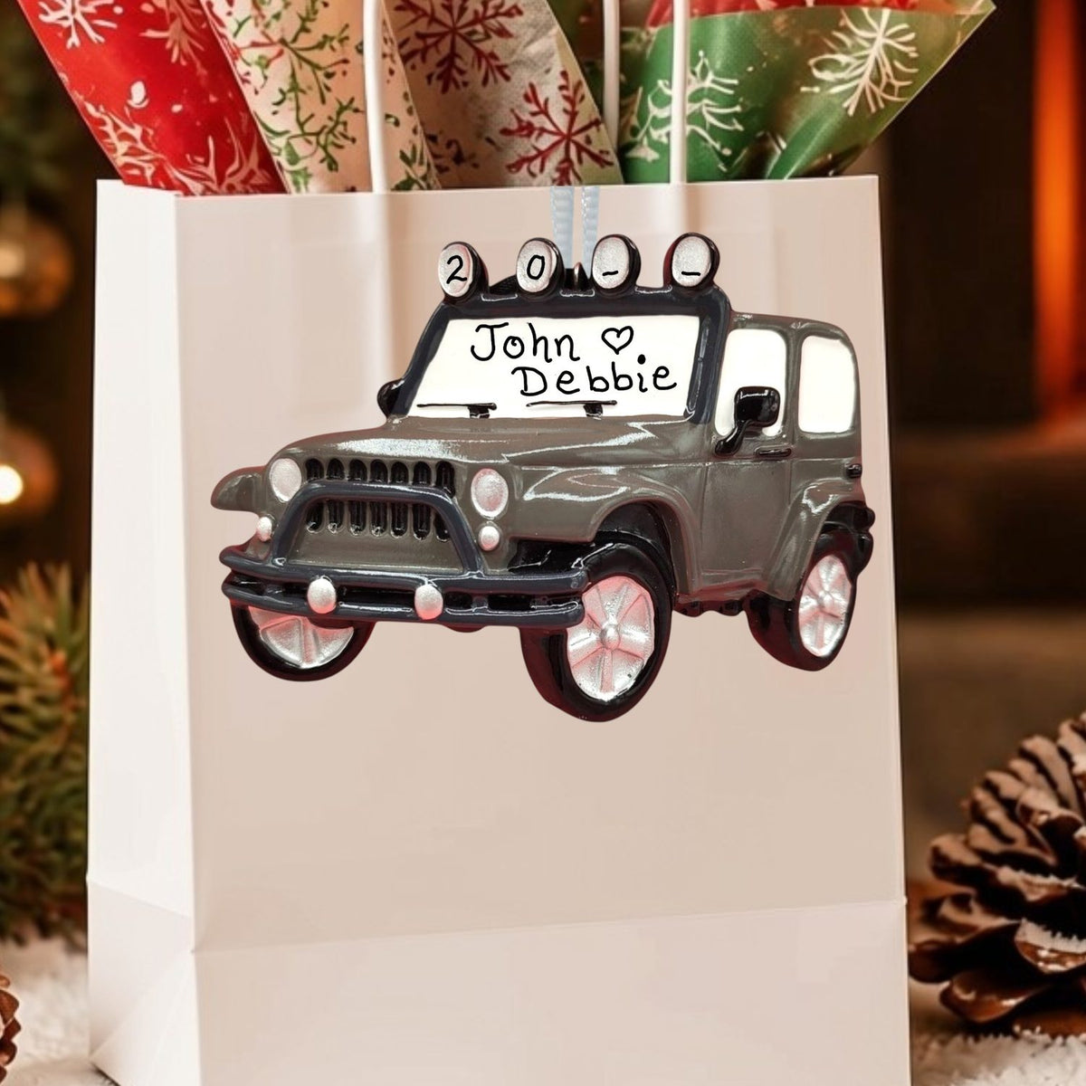 Jeep-Like Ornament - Gray