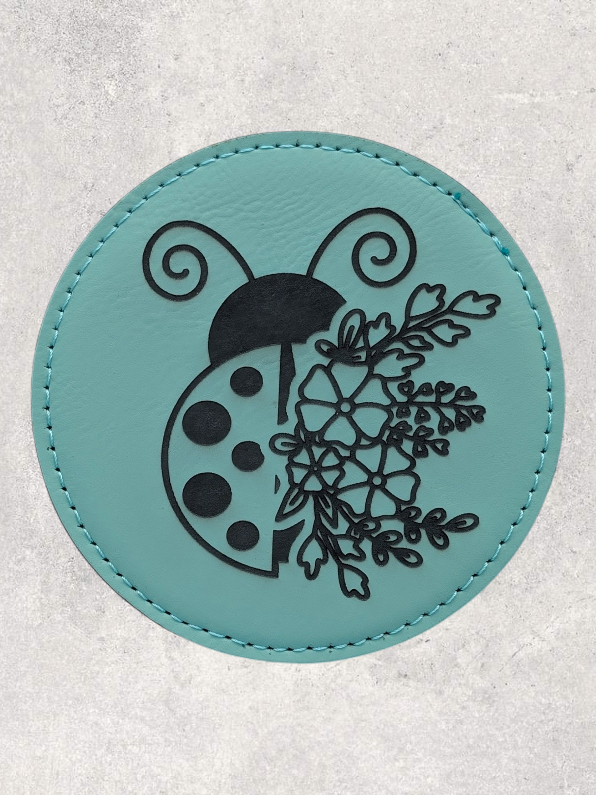 A COASTER SET - BUGS & BLOOMS - TEAL