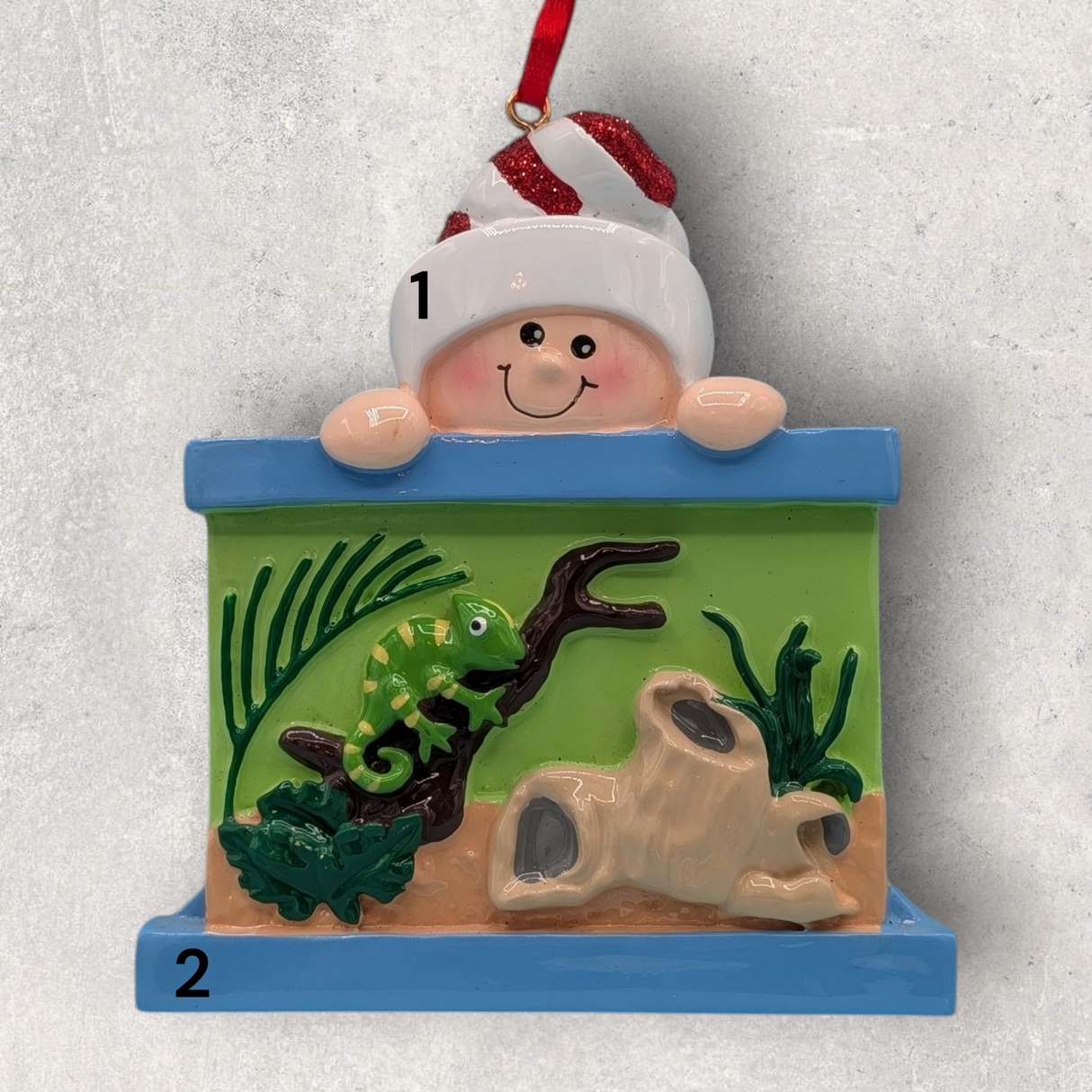 LIZARD in TANK Ornament