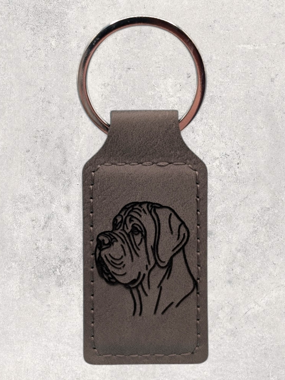 KEYCHAIN - MASTIFF - Leatherette - Personalizable
