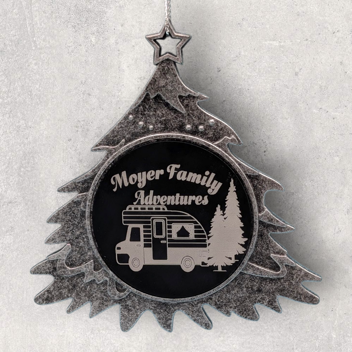 CAMPING Ornament - 2-Sided Engraved - Personalizable