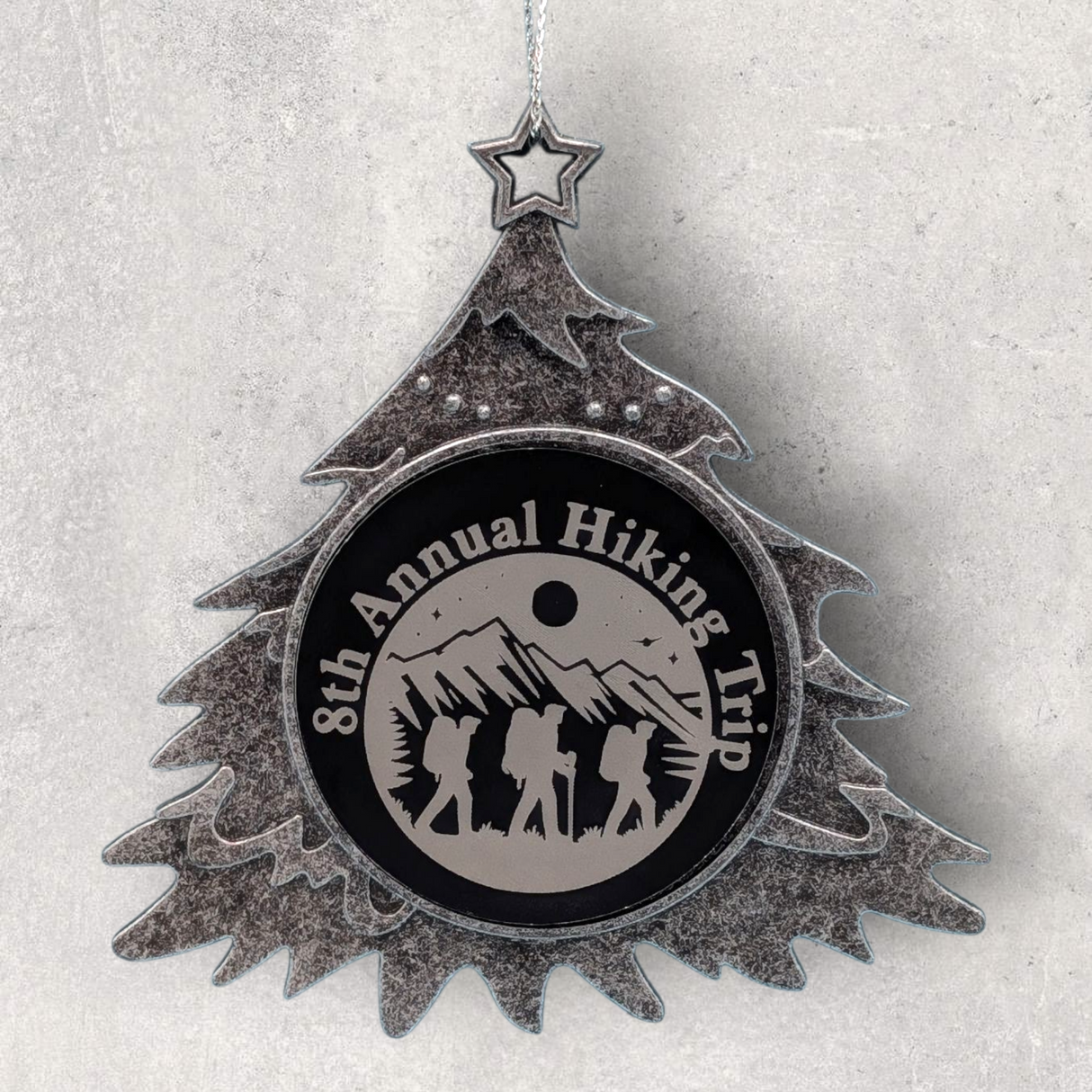 HIKING TRIP Ornament - 2-Sided Engraved - Personalizable