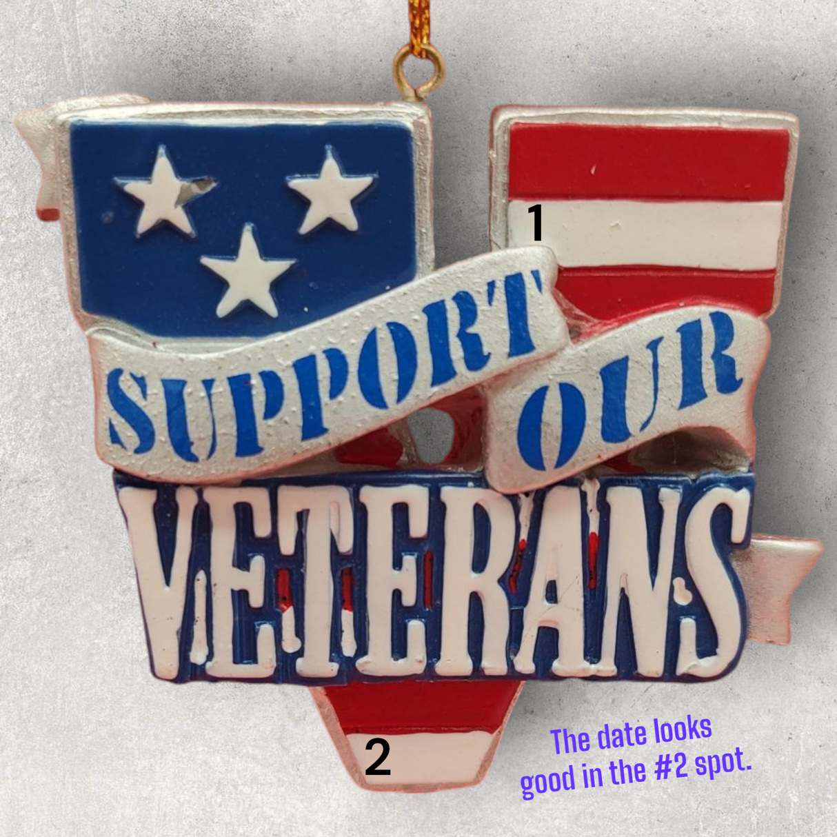 SUPPORT OUR VETERANS Ornament